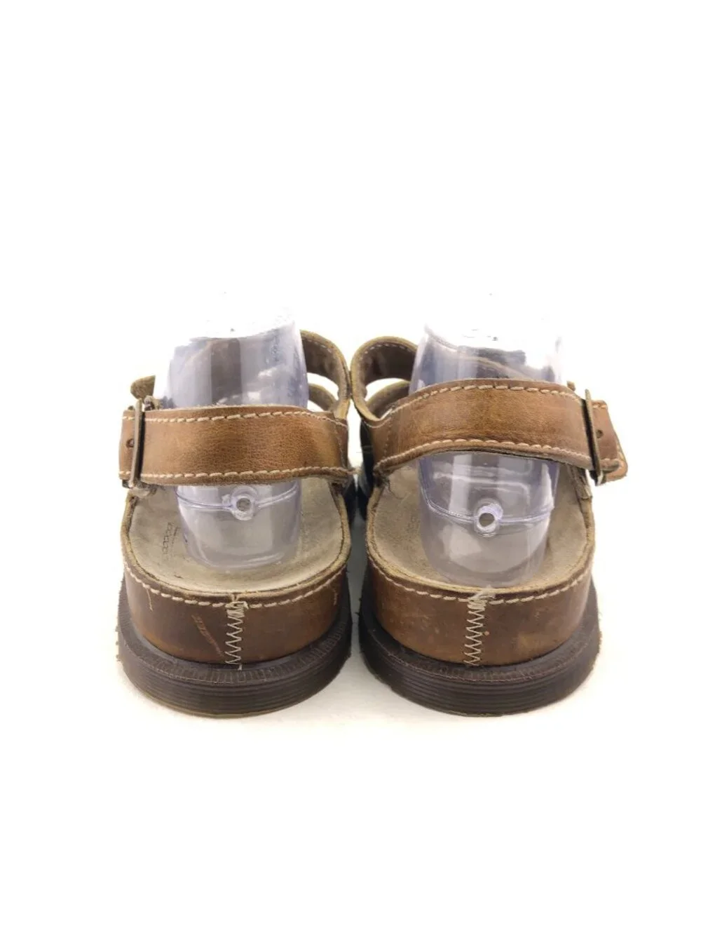 Dr. Martens MIE Y2K Brown Leather Platform Sandals 12